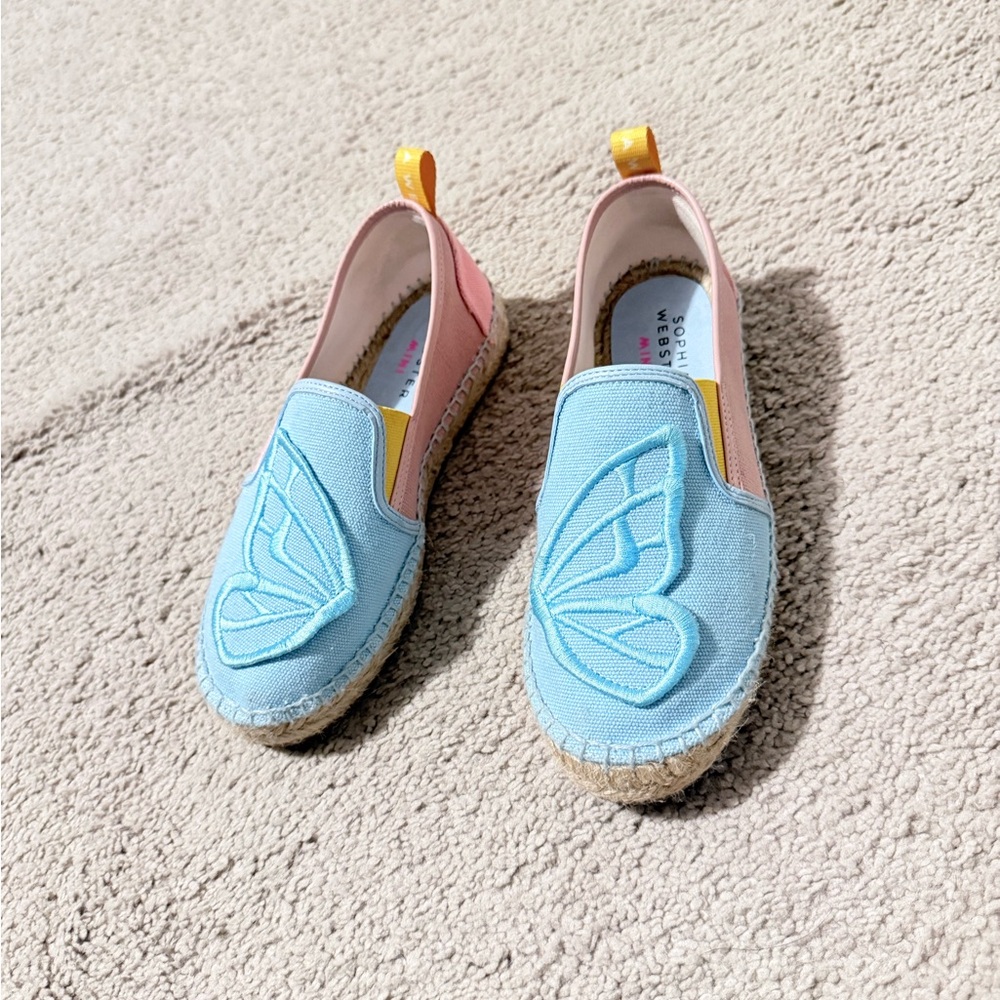 Sophia Webster Pink and Blue Kids Espadrille Flat